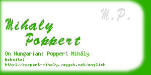 mihaly poppert business card